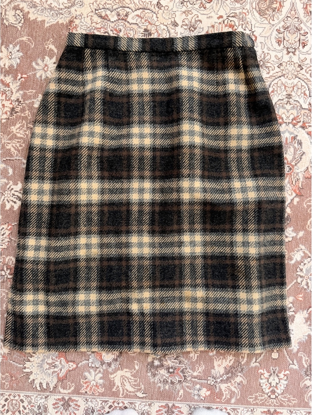 Vintage Pendleton Wool Plaid Straight Skirt